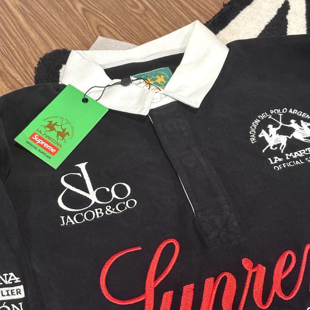 Supreme La Martina Rugby Black Jacob Co – Medium – Brand New in Bag - Picture 3 of 13